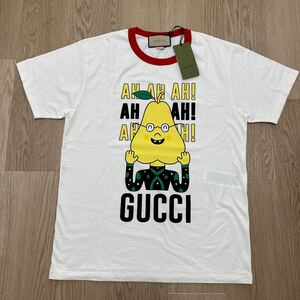 【新品】GUCCI グッチ 梨キャラクター プリント オーバーフィット Tシャツ size XS タグ付き メンズ