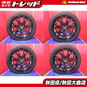 送料無料 限定1台 アクア ヴィッツ スイフト 中古ホイール中古タイヤ4本セット CliffClimb TC-10M 16 6.5 +40 4H100 R330 195/50R16