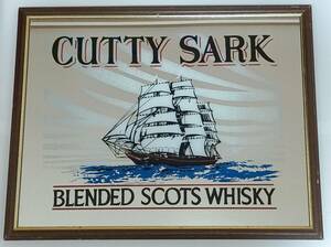 ☆ ビンテージパブミラー　 カティサーク（CUTTY SARK ）スコットランドのウィスキー ☆