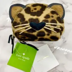 【新品未使用】katespade ヒョウ柄 コインケース キーホルダー