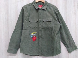 Supreme/シュプリーム/21AW/Gonz Corduroy Work Shirt/長袖シャツ/モスグリーン/メンズ/Sサイズ/コーデュロイ/刺繍