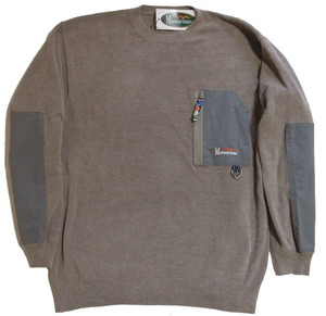 MANASTASH マナスタッシュ COZY KNIT CREW 長袖 シャツ Lサイズ グレー ニット クルー 品番: 7124003