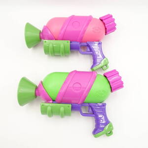 スプラトゥーン2 水鉄砲 中古品 2個セット ピンク グリーン アミューズメント品 Splatoon/16979