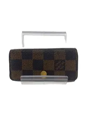 LOUIS VUITTON キーケース レザー ブラウン チェック メンズ N62631 反り・角スレ