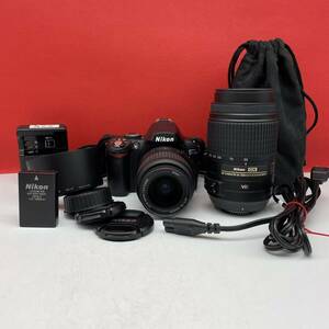 □ Nikon D40X ボディ デジタル一眼レフカメラ AF-S DX NIKKOR 18-55mm F3.5-5.6GII ED / 55-300mm F4.5-5.6G ED VR レンズ 付属品 ニコン
