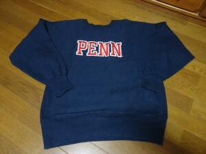 L/PENN/ぺンシルバニア大学/刺繍タグ/USA/1990年代/90s/チャンピオンChampion/リバースウィーブ/ビンテージ/スウェットパーカー/ネイビ