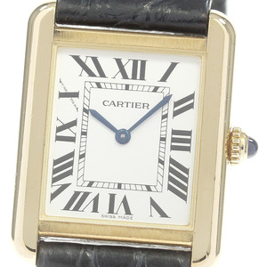 カルティエ CARTIER W5200002 タンクソロ SM K18YGコンビ クォーツ レディース 保証書付き_835915