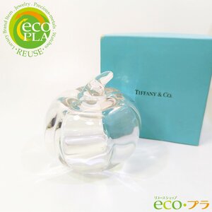 ティファニー 希少 クリスタル カボチャ ペーパーウェイト 野菜 置物 ガラス 箱付き パンプキン 文鎮 TIFFANY＆Co.