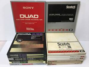 W207 オープンリールテープ 10インチ 14本まとめ アルミ/メタル/空リール含 録音済? SONY ソニー DUAD/maxell マクセル UD XL/Scotch/DENON