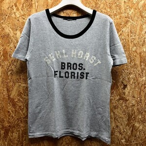 アメリカンラグシー AMERICAN RAG CIE Tシャツ 半袖 ラウンドネック 『SEHL HORST』 英字プリント 1 ヘザーグレー 杢灰色 メンズ