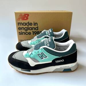 海外限定 UK製 NEW BALANCE M1500LIB ブラック×ターコイズ×ティール US8 26cm イギリス英国製 スエード スニーカー MADE IN ENGLAND