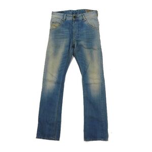 ディーゼル DIESEL REGULAR SLIM-CARROT レギュラースリム ウォッシュ加工 オジップフライ ライトブルー W26 メンズ YBA2