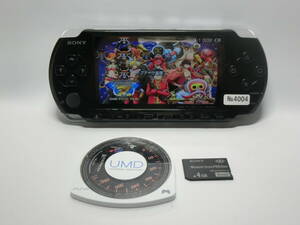 【№4004-ｇ6006】中古品：SONY PSP-3000 本体・メモリーステック・ソフト付き 作動確認 バッテリーなし 現状渡す　