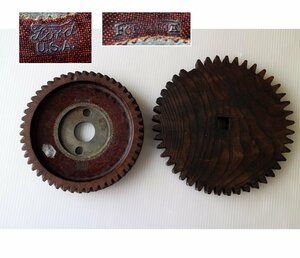 フォード　タイミング可変ギア　1930年代　クラシックカーパーツ　ford formica caterpillar Camshaft Timing Gear Model A　他[F791]