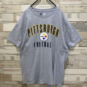 NFL ピッツバーグ・スティーラーズ US古着　半袖　Tシャツ　グレー　アメフト