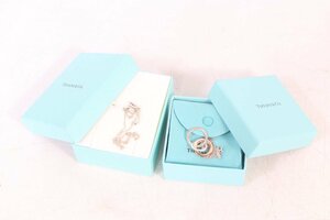 【ト足】 TIFFANY&CO. ティファニー シルバー 925 インターロッキングサークル 3連 イニシャル T ネックレス 2点 まとめ CC000CAA92