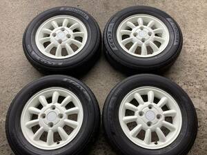 M7282 SUZUKI スズキ純正アルミ 13インチ 4J +45 100/4H＆145/80R13 夏タイヤ 4本