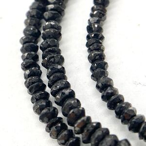 1円〜スタート!!K18WG!!［ブラックダイヤモンドネックレス］n 約4.9g アクセサリー black diamond necklace jewelry accessory BI9