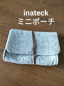 inateck フェルト ミニポーチ グレー