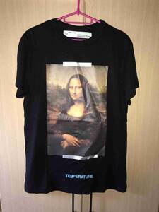 正規美品 18SS OFF-WHITE c/o VIRGIL ABLOH DIAG MONALISA ARROWS TEE オフホワイト モナリザ Tシャツ 黒 XXS OMAA002S180010121001