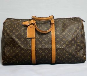 ○LOUIS VUITTON ルイヴィトン ボストンバッグ キーポル55 M41424 シリアルMI8902 モノグラム ブラウン　1円〜