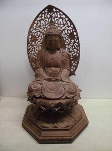 令さ1652木-木製　木彫り　仏像　高さ約51cm　