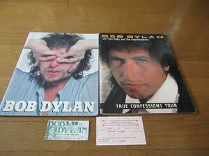 来日記念パンフレット2種■ボブ・ディラン【１９７８年、１９８６年・トム・ペティ＆ハートブレイカーズ】BOB　DYLAN■チケット半券付