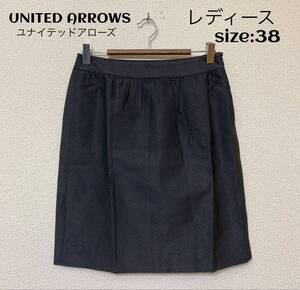 UNITED ARROWS ユナイテッドアローズ タックスカート 台形 38