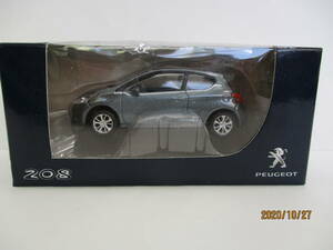 ★超レア　稀少★PEUGEOT プジョー 208 2011年★ミニカー★ガンメタ　灰色★ NOREVノレブ社製★新品・未使用品★１／６４スケール★