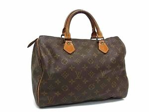 1円 LOUIS VUITTON ルイヴィトン M41526 モノグラム スピーディ30 ハンドバッグ ミニボストンバッグ レディース ブラウン系 BK2161