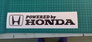 ホンダステッカー　POWDER by HONDA 透明に黒プリント