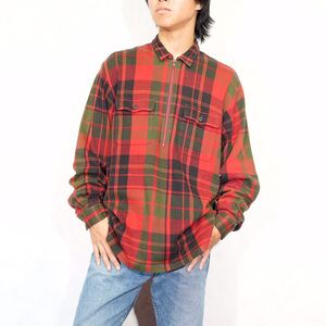 *SPECIAL ITEM* USA VINTAGE Polo by Ralph Lauren HALF ZIP HEAVY FLANNEL SHIRT/アメリカ古着ポロバイラルフローレンハーフジップシャツ