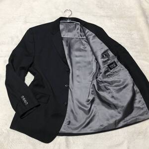 ほぼ未使用品 カルバンクライン Calvin Klein【大きいサイズ】テーラードジャケット ブレザー ドット柄総裏地 3B チャコールグレー 3XL