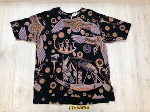 釜座 KAMANZA レディース エジプト柄 半袖Tシャツ F 黒