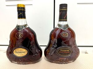 Hennessy ヘネシー XO 金キャップ 700ml 古酒 コニャック COGNAC ブランデー 2本セット 未開栓