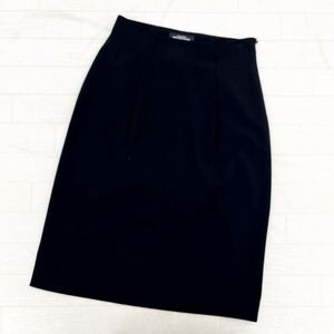 1455◎ UNITED ARROWS GREEN LABEL RELAXING グリーンレーベルリラクシング タイト スカート ミディ 膝丈 ブラック レディース36