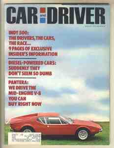 【c9275】71.8 CARandDRIVER／デトマソ パンテーラ、インディ・イヤーブック1971、ベルトーネ ストラトス、...