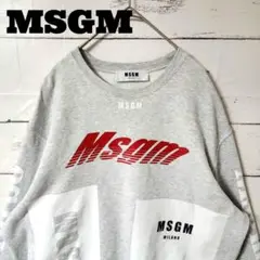 MSGM エムエスジーエム スウェット グレー レペゼン銀太着用 XL相当