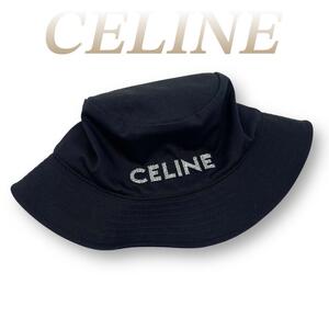 限定品 CELINE バケットハット ロゴスタッズ 新品 ブラック 61017