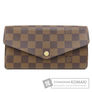 LOUIS VUITTON ルイヴィトン N63209 ポルトフォイユ・サラ 長財布（小銭入れあり） ダミエキャンバス レディース 中古