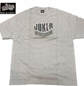 ■新品■ Joker/ジョーカー■MADE IN USA■ビッグＴシャツ、サイズ(USA)XXL、コットン100%、グレー