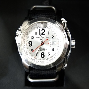 HAMILTON ハミルトン I’m legend ウィルスミス Khaki Action Swiss 自動巻き GMT 腕時計 箱 説明書付き アイアムレジェンド 廃盤 貴重