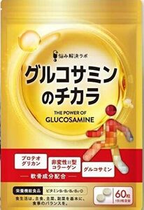 グルコサミンのチカラ 30日分60粒 プロテオグリカン グルコサミン コラーゲン ヒアルロン酸 筋肉成分 軟骨成分 送料無料 即決 匿名配送