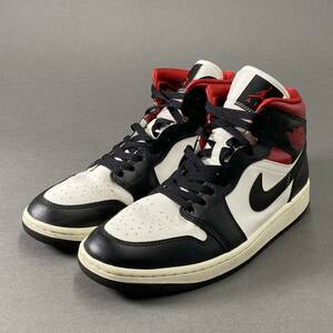 ♪3f15 NIKE ナイキ NIKE/ナイキ WMNS AIR JORDAN 1 MID/エアジョーダン1 ミッド ジムレッド BQ6472-061 ハイカットスニーカー 27.5cm