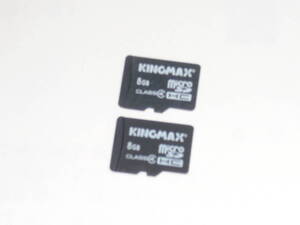 動作保証！KINGMAX microSDHC 8GB クラス④ 2枚セット