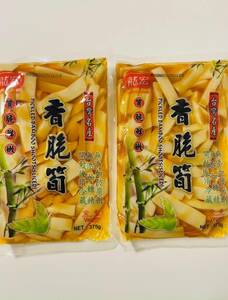 龍宏 香脆筍 メンマ 袋タイプ 柔らか味付 ご飯のお供 おつまみ 台湾お土産 375g ×2点