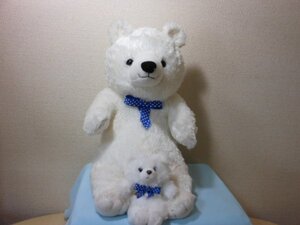 「可愛い　白クマ親子　CUTE ♪　10504」