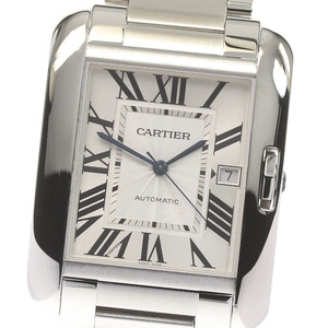 カルティエ CARTIER W5310008 タンクアングレーズ XL デイト 自動巻き メンズ 良品 保証書付き_823859