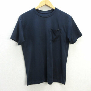 y■ノースフェイス/THE NORTH FACE NT31931Z S/S POCKET TEEポケットTシャツ■紺【メンズM】MENS/164【中古】