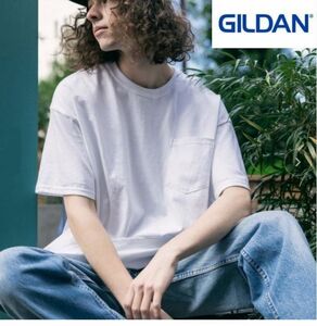 【新品】ギルダン ポケット Tシャツ L 白 半袖 無地 ポケT カーハート　メンズ